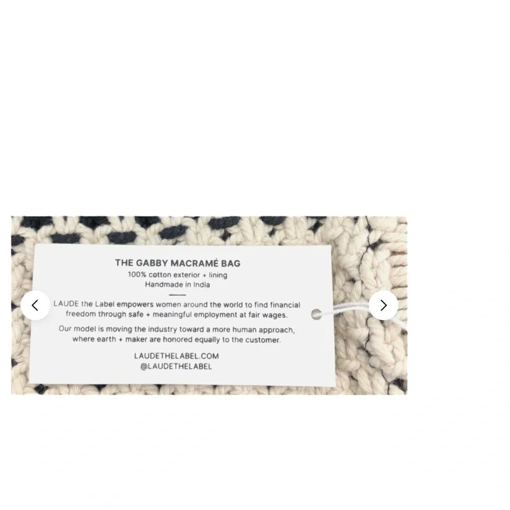 Curateur x Laude the Label Gabby macrame bag NWT - Picture 3 of 7